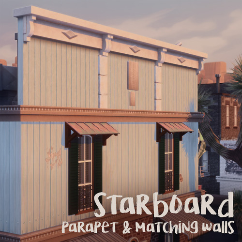 STARBOARD: PARAPET & WALLS - by amoebaeI recoloured the base game Starboard wooden walls in Imag