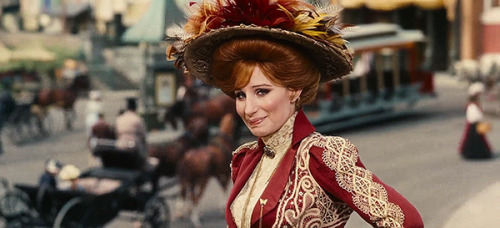 costumeloverz71: Dolly Levi’s (Barbra Streisand) Red dress… Hello, Dolly! (1969).. Costume by  Irene