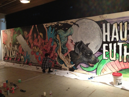 tfail:  Installation Day 2 w/ Haunted Euth at GR space in DTLA.