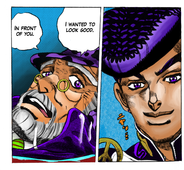 mrfirebird467:  Josuke and Joseph from Chapter 317 Father and Son Colored by me 