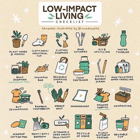veganhippiechick: Low-Impact Living Checklist… How many of these can you check off already? V