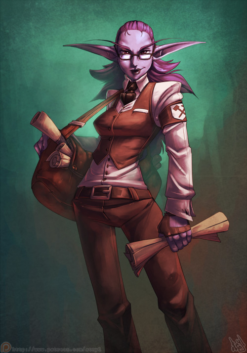 atryl:  Elise Starseeker by atryl Elise Starseeker, one of the archaeologists from the ‘League of  Explorers’ Hearthstone adventure. I fell in love with her design, seeing  a night elf like this was so odd yet fitting somehow :)If you like card games