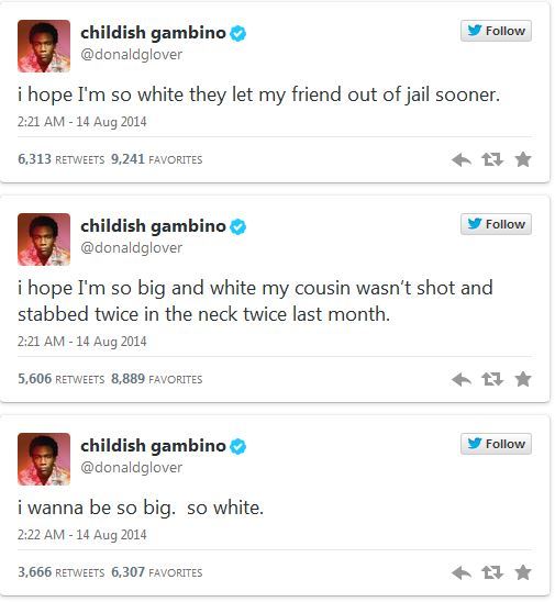 itsananobrain:  Childish Gambino on Ferguson  I don&rsquo;t agree that twitter