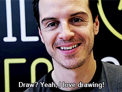 bashermoriarty:Andrew Scott draws Dominic West +