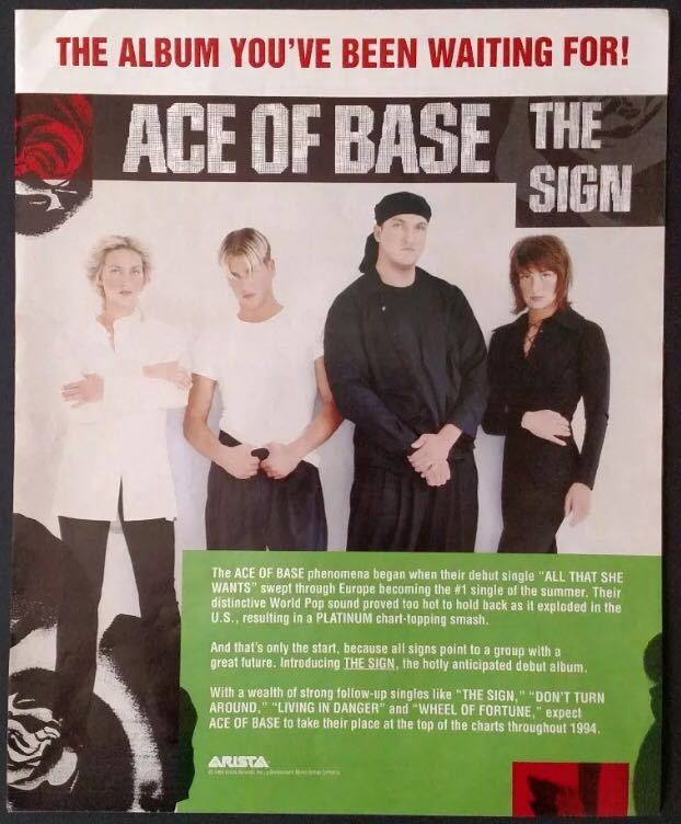 Ace Of Base Promo The Sign Album 1994 From Arista Usa