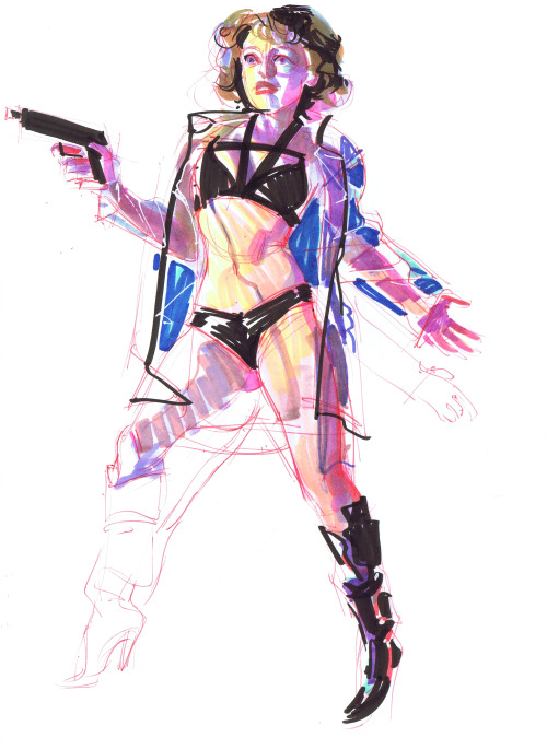 mindyleedoodles:  Blade Runner Drink and Draw.
