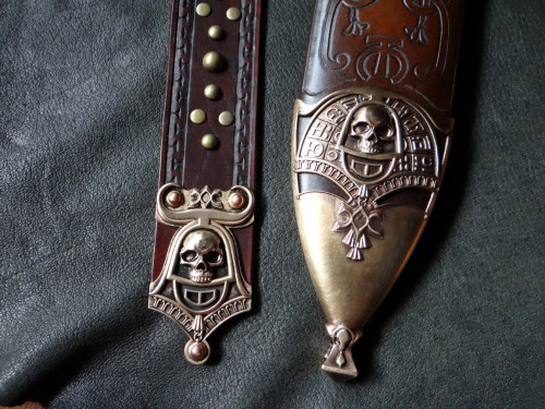  A recently completed scabbard commission for the Albion Conan series Father’s sword. 