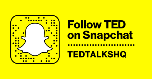 Ever wondered what it’s like to come to a TED conference? Join us all week on Snapchat for exclusive