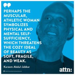 profeminist:  Kareem Abdul-Jabbar slams the critics of Serena Williams.Read more about the controversy: http://bit.ly/1LBy8vG   As seen on the   ATTN: Facebook page 