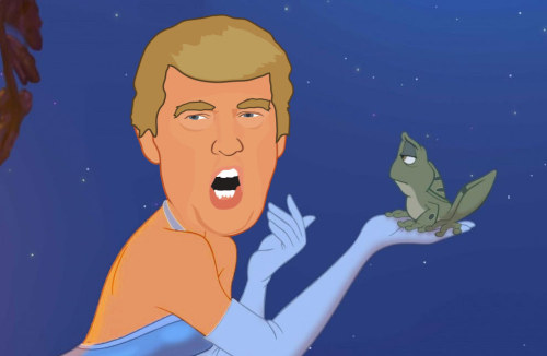 Donald Trump as Disney Princesses by Jen LewisPreviously: If Disney Princesses Were Sloths