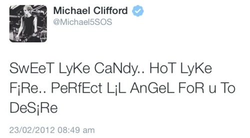 punkxash:  Michaels old tweets give me life 