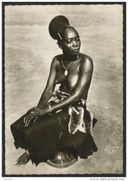   Congolese woman, via Delcampe.   