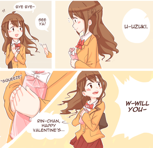 ✧･ﾟ: *✧ Valentines Day UzuRin ✧ *:･ﾟ✧♡ Characters ♡ : Rin Shibuya ♥ Uzuki Shimamura♢ Anime ♢ : The i