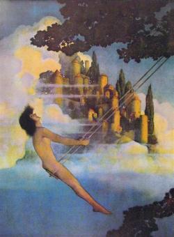 surrealismart:    The Dinky Bird  1904  Maxfield Parrish  