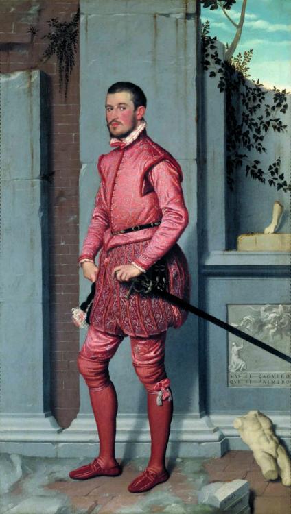 Giovanni Battista Moroni, Cavaliere in rosa (The Gentleman in Pink - portrait of Gian Gerolamo Grume