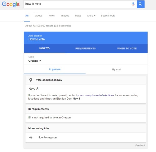climateadaptation: ncpssm: voter-registration-day: Check out Google’s new voting feature. Just