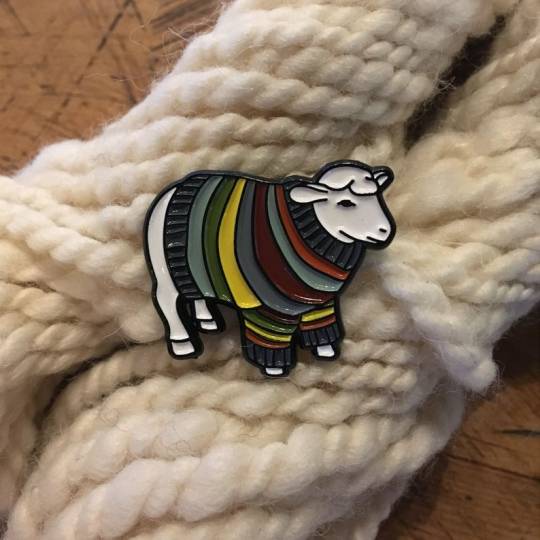 Sheep Sweater and Llama Sweater Pins from greenbirdpress