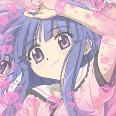 || Rena Ryūgū and Rika Furude pink lovecore icons for anon|| 400 x 400Free to use. Credit isn’t need