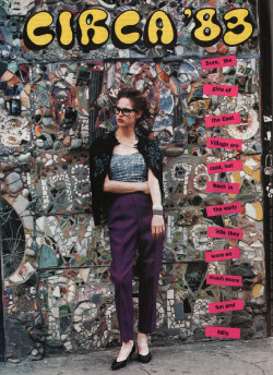 full-o-sass:  “Circa ‘83″ fashion spread, from Sassy, September 1994. 