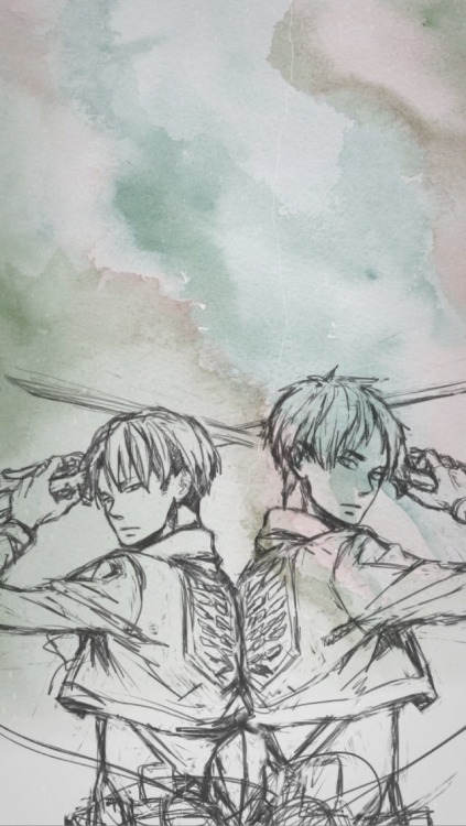 Eren Yeager &amp; Levi Ackerman ( Attack on Titan )Lock screens/ Wallpapers-X-X-X-
