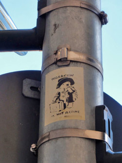 streetart-ffm:  Migration is not a crime, Frankfurt