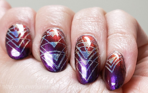 08/19/19 - Holographic/prismatic stamping on multichromeI love Color Club’s oil slicks and halo hues