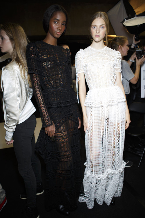 ss1997:  Tami Williams & Hedvig Palm backstage @ Erdem S/S 2015 