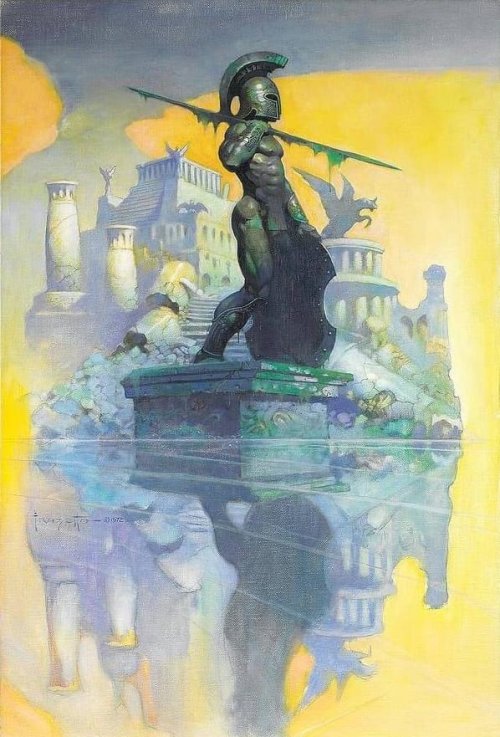 Frank Frazetta, Atlantis, 1972. Cover illustration for Atlantis Rising, by Brad Steiger (Dell Books,