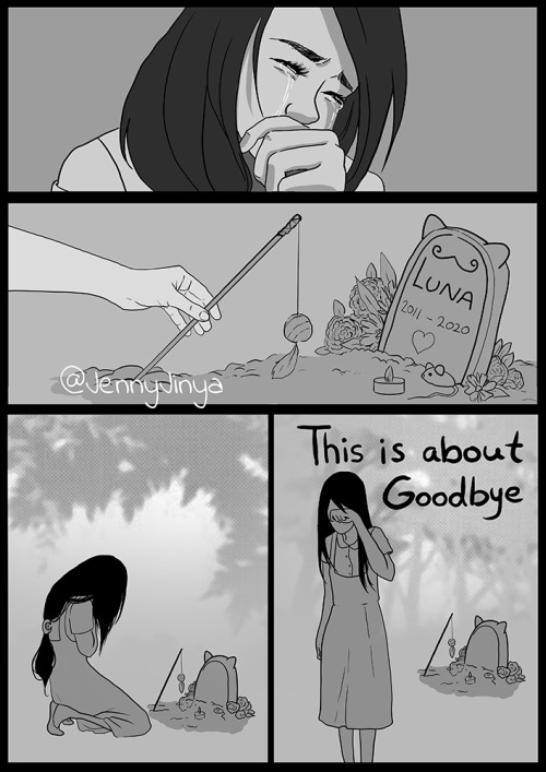 fandomsscreamingbisexual:  straycatj:  jenny-jinya:   This is about goodbye…  Short story about grief, I wanted to try something slightly different. Maybe someone out there needs to see this.  (Sorry for the huge watermarks, but people keep removing