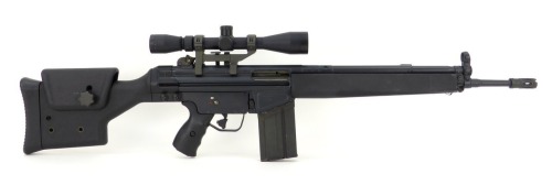 Heckler & Koch 91 .308 caliber rifle. Pre-Ban HK91 made in 1981 with original scope mount, Leupo