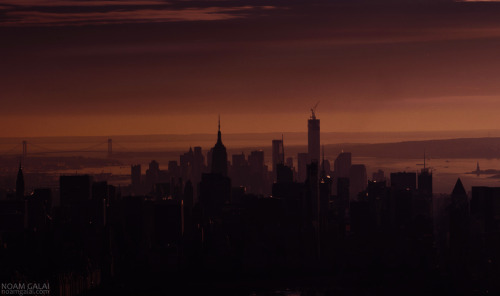 New York City skyline as seen from a helicopter. Photo: Noam Galai.