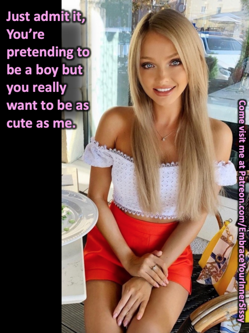 embraceyourinnersissy:  If you have a bit of time, come see all of my posts, and even more, at my Patreon site:   https://www.patreon.com/EmbraceYourInnerSissy 