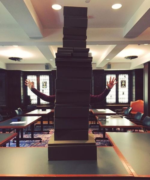 hdslibrary:One of our most used and beloved #toolsofthelibrarytrade is the foam book cradle. Here’s 
