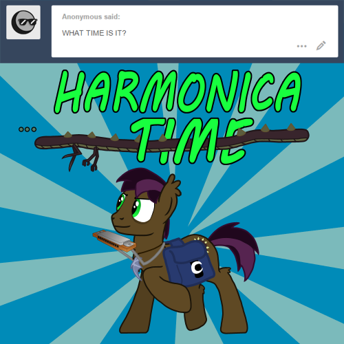 ask-sidereal-song:This can only end well, I’m sure. (Harmonica courtesy of WorldArtsMe because frankly, my attempts to draw one were pathetic)x3