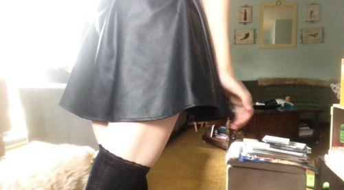 XXX my skirt for the day ft. my puppy walking photo