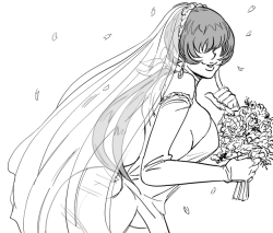 Theartistknownasbb:patron Request For Shermie In Wedding Dress