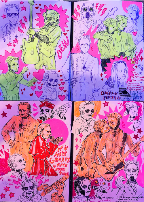 Recent sktchbook pages mainly consisting of Ghost : )