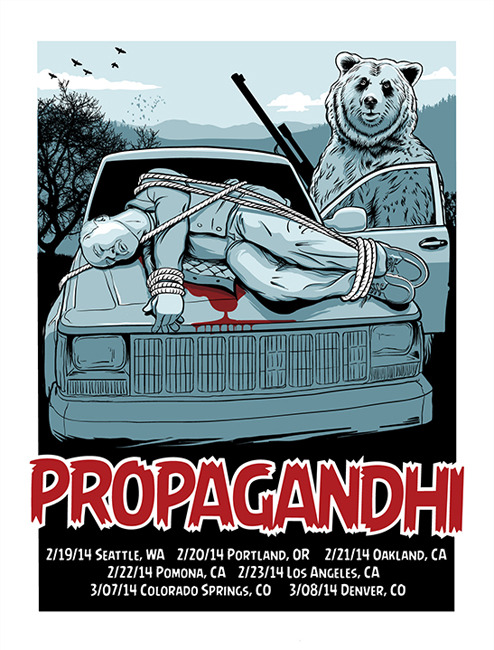 atoastonyourgrave:  Such a great concert poster for Propagandhi by Hellgate Industries. 