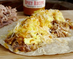 boozybakerr:Pulled Pork Breakfast WrapsWhere