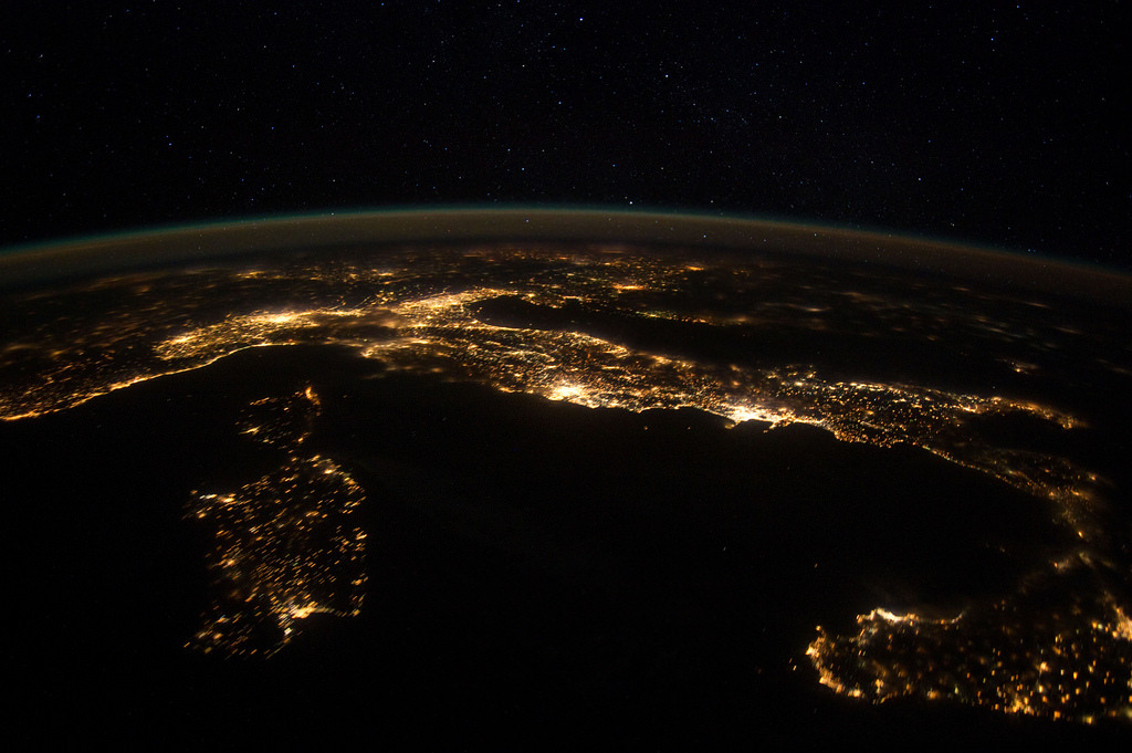 science-junkie:  Above the Tyrrhenian Sea Credit: NASA