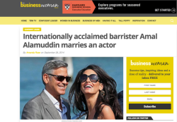 A Brilliant Alternate Take On The Headlines &Amp;Hellip; Article Here: Http://Www.thebusinesswomanmedia.com/Amal-Alamuddin-Marries-Actor/