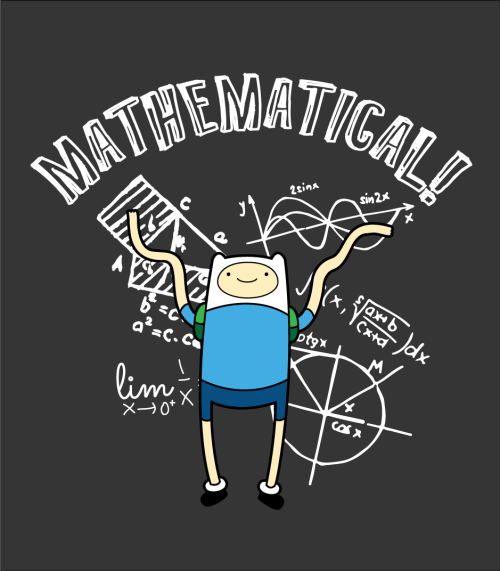 Check out this mathematically awesome Adventure Time shirt! On sale for a limited time only! I need 