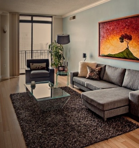 Living Room Loft-Style In DC MetroMid-sized Minimalist Formal And Loft-style Living Room Design Example