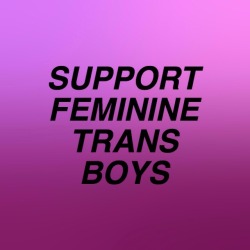 0sc4r:  lgbtgivesmehope:  acrosstheneverendingblue:  we exist, we are still valid  [Support feminine trans boys. Support masculine trans girls]  yes yes yes yes yes 