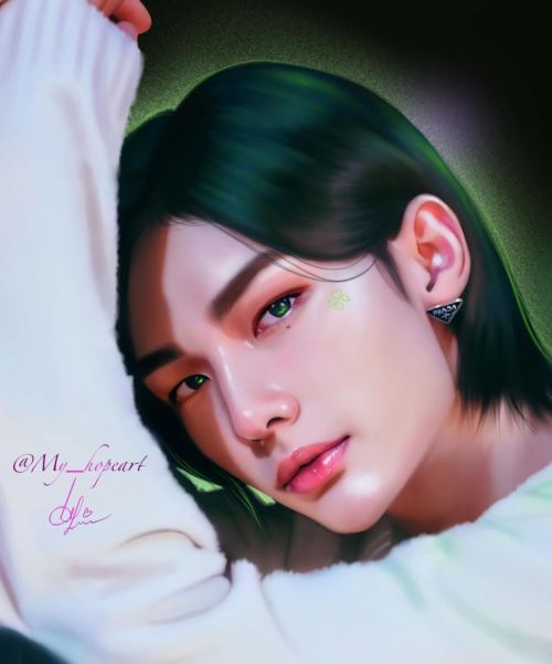  Hyunjin by my_hopeart He finally returned to us, our beloved, sunny boy!