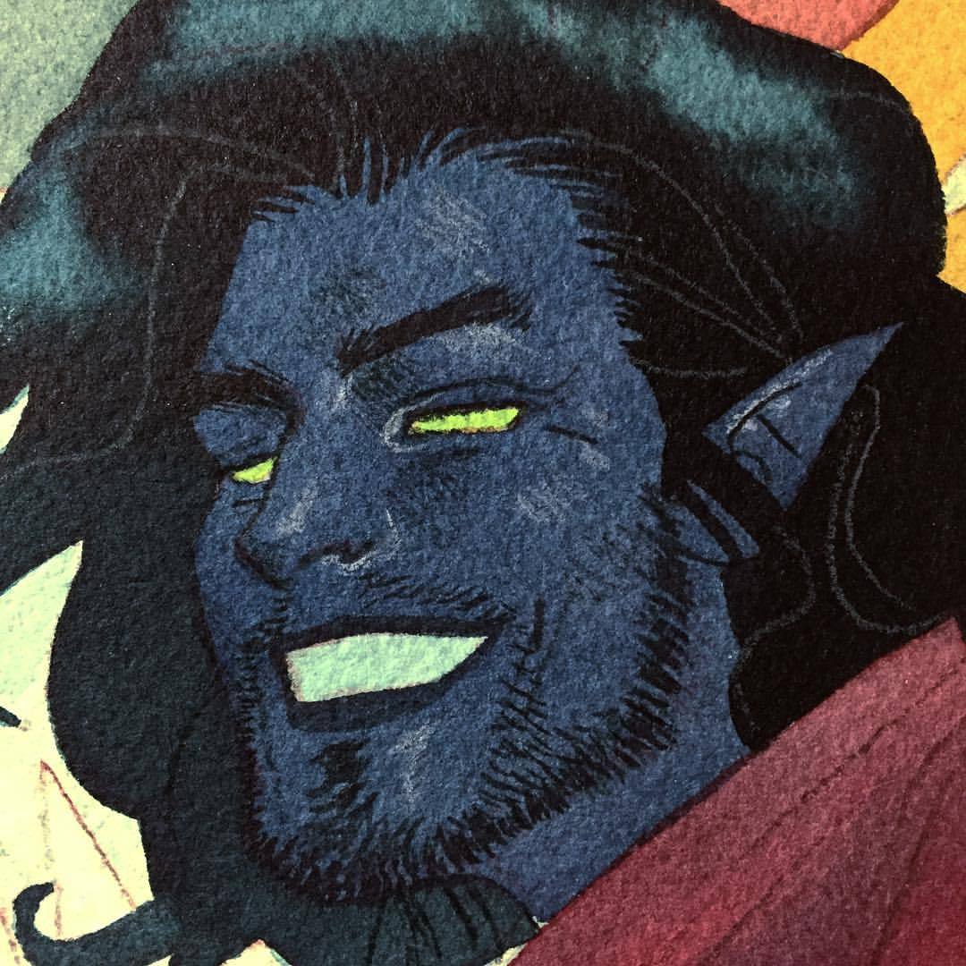 kevinwada:  Detail of Kurt ;)  @chlorogirl