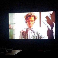 Watching #americanpsycho on HBO at night.