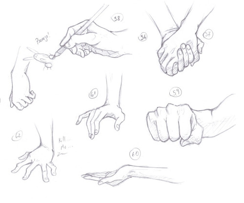 Drawing hands is hard but you feel SO happy when they start looking good. It’s kinda like when you f