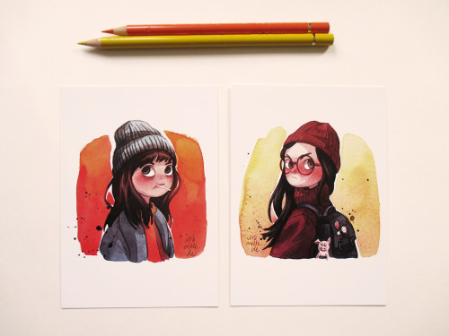 2 new watercolor portraits now avaiable as print-set in my etsy store: https://www.etsy.com/de/listi