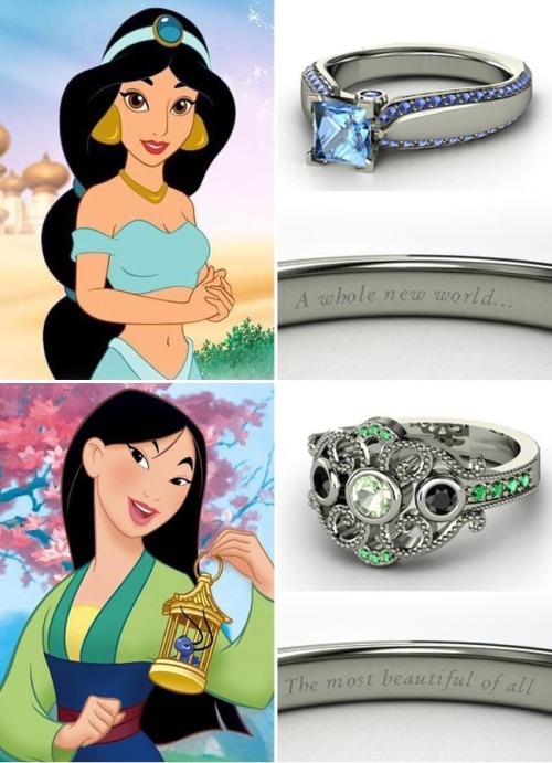 Porn Pics little-tatertot:  Disney Engagement Rings!!